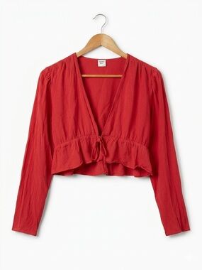 Sunday Best long sleeve blouse/ top in brilliant red